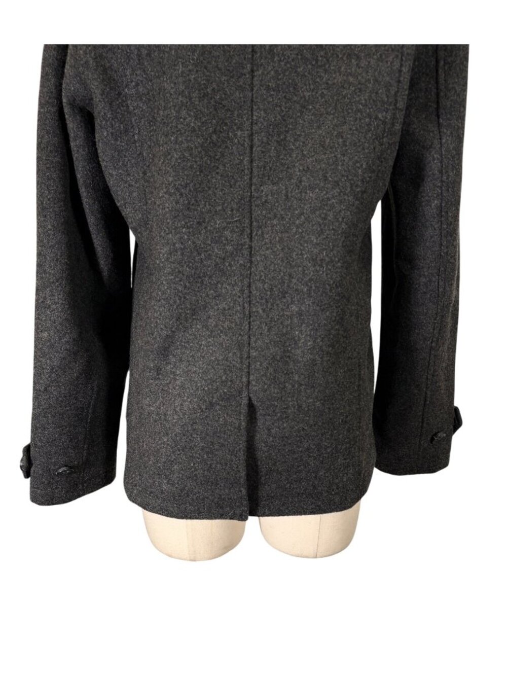 Spiewak & Sons Gray Wool Mid Length Fitted Toggle Duffle Coat Size Medium - Picture 8 of 10